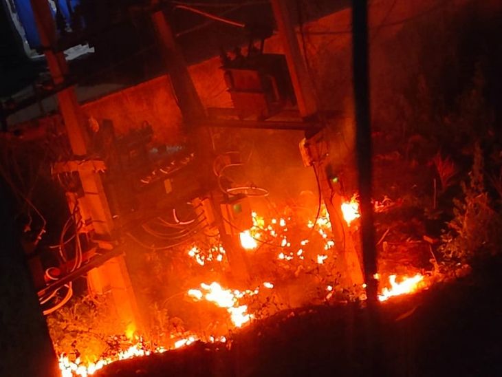 Transformer caught fire due to heat in Bhiwadi