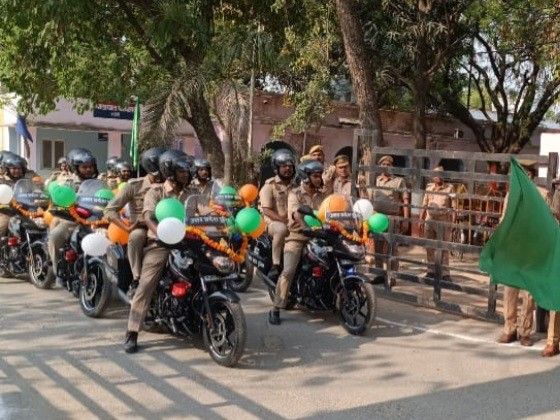 New PRV bikes of UP-112 launched in Bhadohi