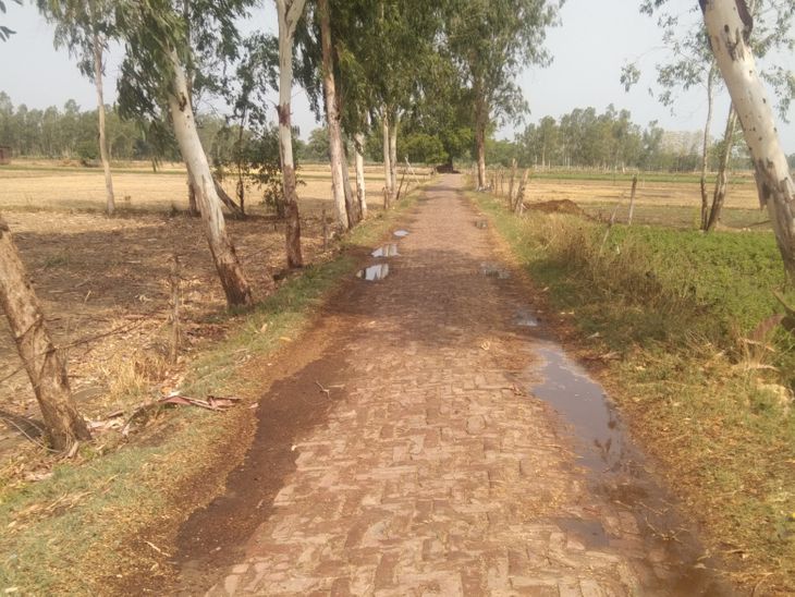 The main road of Rani Mau village is dilapidated