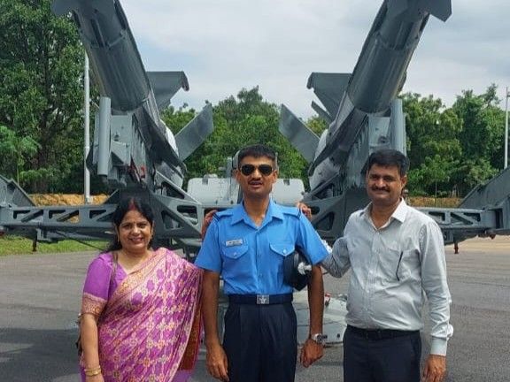 Aman became a flying officer in the Air Force