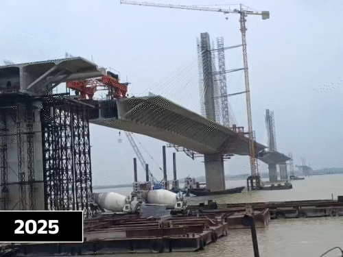 Agwani Bridge collapsed 3 times, now being made of steel-concrete