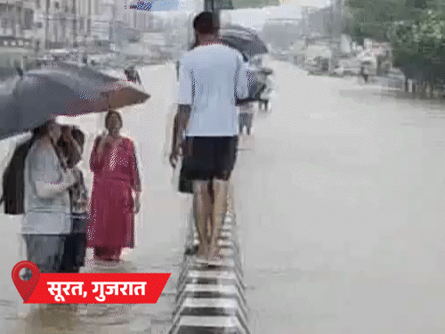 गुजरात में बारिश का ऑरेंज-यलो अलर्ट:सूरत में 36 घंटे में नॉनस्टाप 19 इंच बारिश; दिल्ली छोड़कर सभी राज्यों में पहुंचा मानसून- INA NEWS