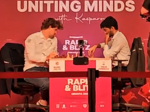 गुकेश वर्ल्ड चैंपियन ने कार्लसन में फिर से नंबर एक को हराया: एक महीने में लगातार दूसरी जीत; टूर्नामेंट के छठे दौर में ग्रैंड चेस ने हराया