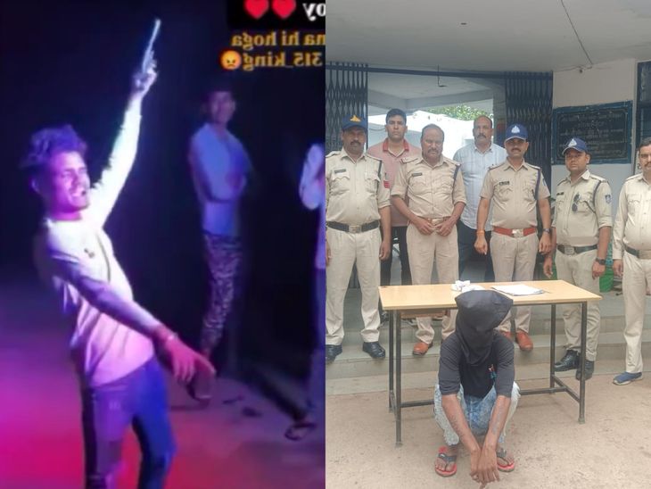 A man was arrested for waving a gun while dancing in a party