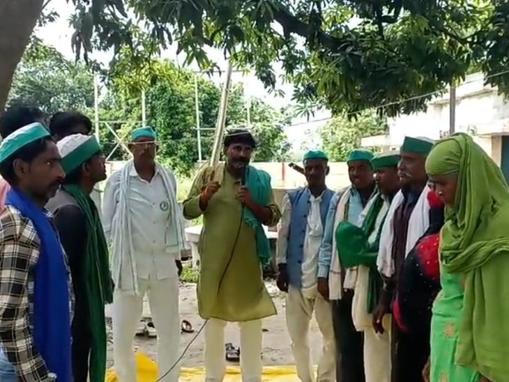 The farmers' protest in Bindki continued for the second day