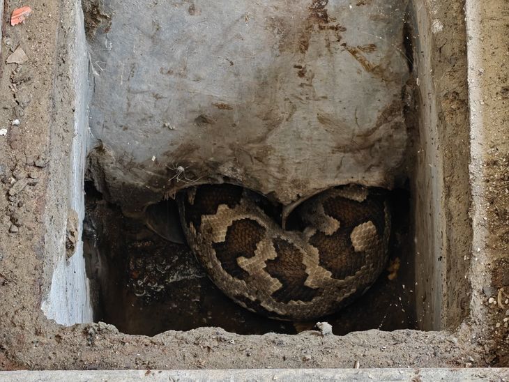 7 feet long python found in Kids Care Academy Badarka