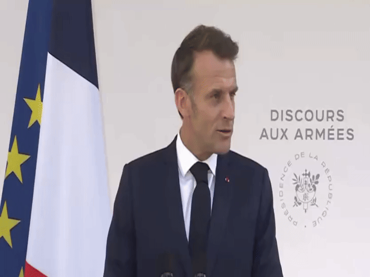 French Macron Russia russia ukraine war india pakistan iran america conflict | मैक्रों बोले- रूस यूरोप की आजादी के लिए खतरा: आजादी के लिए डर पैदा करना जरूरी, और इसके लिए ताकतवर होना होगा