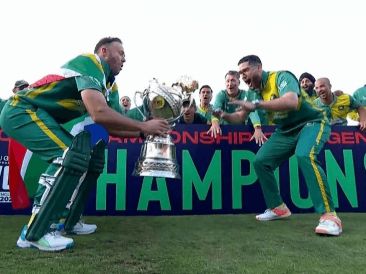 Pakistan vs South Africa WCL 2025 Final Winner Update | Ab de Villiers | South Africa Champions won the WCL title: defeated Pakistan Champions by 9 wickets in the final; AB de Villiers scored 120 not out