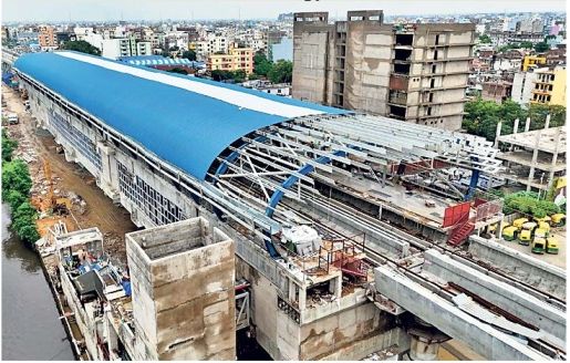 Patna Metro: Slabs will be installed on 5 pillars soon | पटना मेट्रो ...