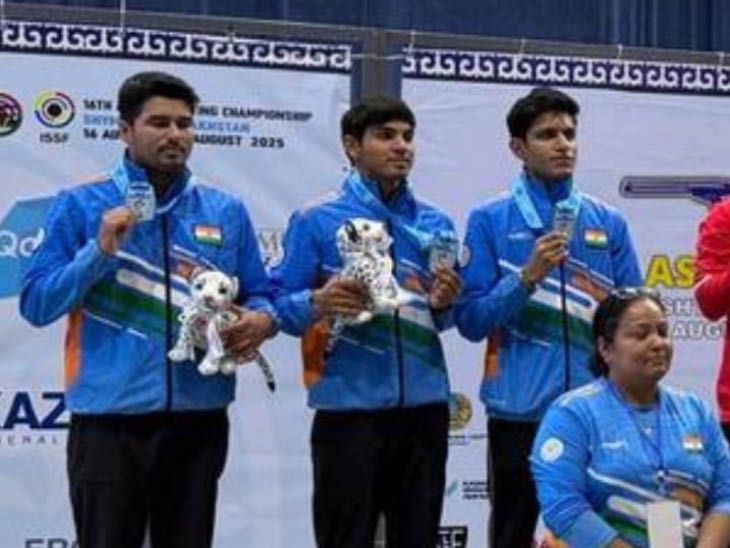 Asian Shooting Championships 2025 update; India China Iran | Kapil Bainsla | Asian Shooting Championship 2025: Indian Mains team won the silver medal in 10 meter air pistol; Junior shooters get 5 medals