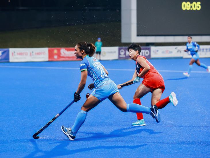 Indian women’s hockey team won the first match in Super-4 | भारतीय महिला हॉकी टीम ने सुपर-4 में पहला मैच जीता: एशिया कप में कोरिया को 4-2 से हराया; वैष्णवी, संगीता, लालरेम्सियामी और रुतुजा के गोल