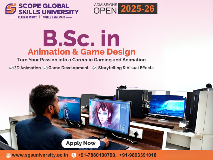 Learn Animation, VFX and Game Design at SGSU; Learn the best skills to make a career with creativity, seats are limited, apply today | इम्पैक्ट फीचर: SGSU में एनिमेशन, VFX और गेम डिजाइन सीखें; क्रिएटिविटी से करिअर बनाने के लिए सीखें बेस्ट स्किल, सीटें सीमित, आज ही अप्लाई करें