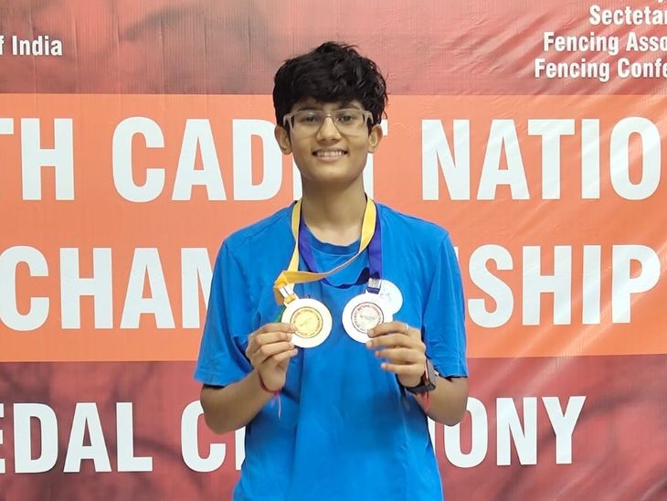 jind prachi saini wins gold team silver individual fencing | जींद की प्राची सैनी ने तलवारबाजी में जीते 2 मेडल: चंडीगढ़ को हराकर टीम इवेंट में जीता गोल्ड, एकल में सिल्वर, उत्तराखंड में हुई प्रतियोगिता – Jind News