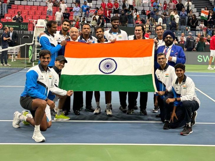 India Vs Switzerland Davis Cup 2025; Sumit Nagal | Tennis News | भारत ने डेविस कप में स्विट्जरलैंड को हराया: 32 साल के बाद पहली बार यूरोपियन टीम को मात दी; सुमित ने हेनरी को हराया