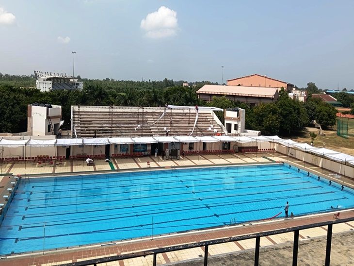 Rohtak CBSE National Swimming Competition MDU Campus school Manoj Hooda Haryana | रोहतक MDU में कल शुरू होगी राष्ट्रीय तैराकी प्रतियोगिता: देश-विदेश की 300 टीमें; 60 इवेंट्स में 750 खिलाड़ी लेंगे हिस्सा – Rohtak News