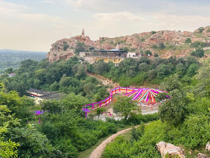 Preparations for Navratri at Chanda Mata Temple in Badi Sadri ...