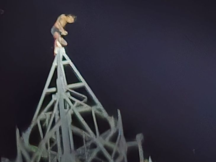 A young man climbed a tower in his insistence on marrying again.