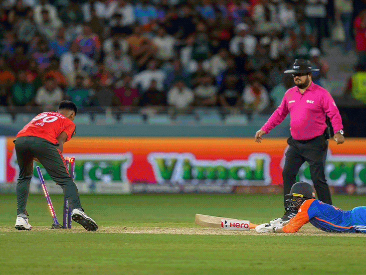 Abhishek was run out and his catch was dropped on 7 runs IND vs BAN | भारत ने सैफ हसन के 4 कैच छोड़े: DRS के कारण पवेलियन लौटे सूर्यकुमार, उनके डायरेक्ट हिट से जाकिर रन आउट; मोमेंट्स