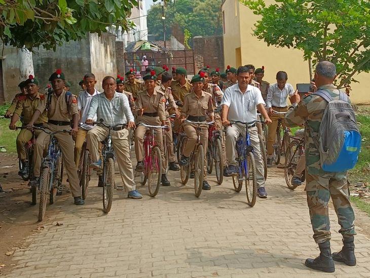 Cycle rally of NCC cadets in Prayagraj