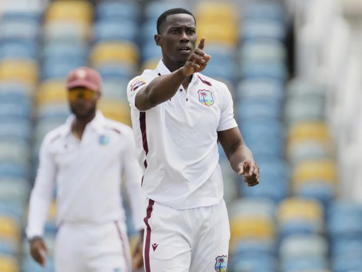 West Indies Test Squad vs India; Shamar Joseph Injury | Johann Layne | शमार जोसेफ भारत के खिलाफ टेस्ट सीरीज से बाहर: अनकैप्ड जोहान लेन को वेस्टइंडीज टीम में शामिल किया गया, 2 अक्टूबर से पहला मुकाबला