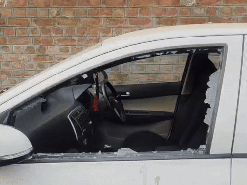 Panic in Fatehabad as Car Windows Shattered in Mysterious Attacks