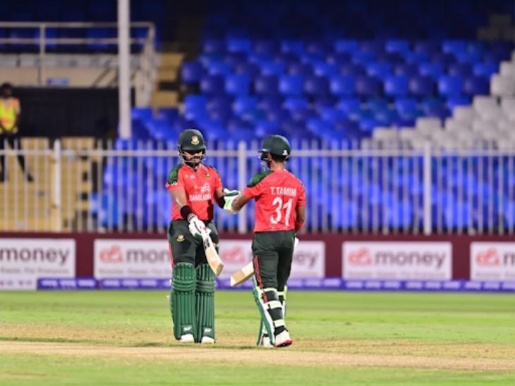 Bangladesh beat Afghanistan by 4 wickets in the first T20I | पहले टी-20 में बांग्लादेश अफगानिस्तान से 4 विकेट से जीता: ओपनर्स परवेज -तंजीद के बीच 109 रन की साझेदारी; सीरीज में 1-0 से आगे