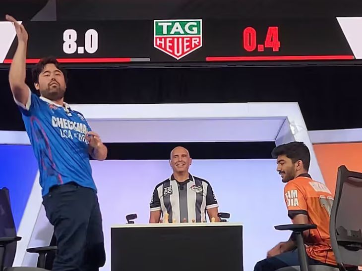 Chess – Hikaru defeats Gukesh and throws King into the audience | चेस- हिकारू ने गुकेश को हराकर किंग दर्शकों में फेंका: टीम USA ने भारत को 5-0 से हराया; टेक्सास में फ्रेंडली मैच खेला गया