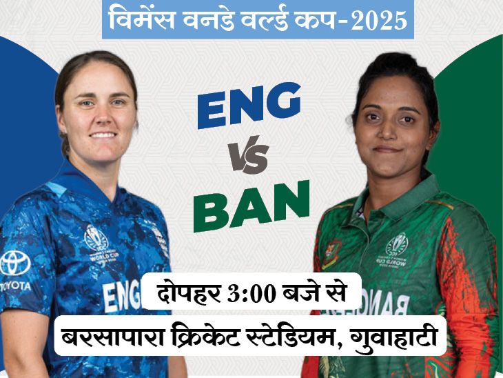 ENG Vs BAN World Cup LIVE Score Update | Nat Sciver Brunt Nigar Sultana | विमेंस वर्ल्ड कप में आज इंग्लैंड vs बांग्लादेश: वनडे में दूसरी बार होगा सामना, बारिश डाल सकती है खलल