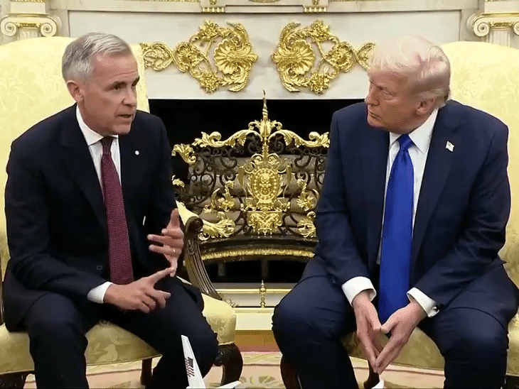 Canada PM Mark Carney visits US, Donald Trump White House | ट्रम्प बोले- कनाडा-US का विलय हो सकता है: अमेरिका दौरे पर पहुंचे कनाडाई पीएम ने कहा- ट्रम्प स्पेशल राष्ट्रपति, गाजा प्लान को हमारा सपोर्ट