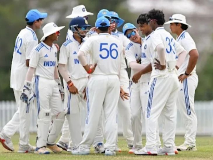 India Vs Australia U19 2nd Test Update; Ayush Mhatre | IND Vs AUS | इंडिया अंडर-19 ने ऑस्ट्रेलिया को 7 विकेट से हराया: सीरीज में 2-0 से क्लीन स्वीप, खिलन पटेल ने 6 विकेट लिए; वैभव सूर्यवंशी शून्य पर आउट