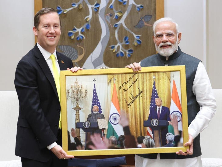 अमेरिका के नए राजदूत ने प्रधानमंत्री मोदी से मुलाकात की:पीएम बोले- विश्वास है उनके कार्यकाल में भारत-अमेरिका संबंध और मजबूत होंगे