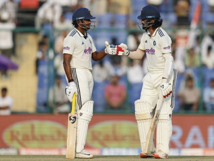 India need 58 runs to win the Delhi Test West Indies All Out Rahul Shubman | दिल्ली टेस्ट जीतने के लिए भारत को 58 रन चाहिए: वेस्टइंडीज को 9 विकेट की जरूरत, राहुल और सुदर्शन फिफ्टी पार्टनरशिप कर चुके