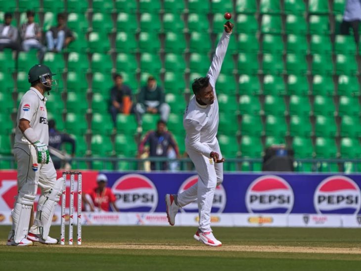Pakistan Vs South Africa 1st Test 2025 Update; Noman Ali | Shaheen Afridi | लाहौर टेस्ट-पाकिस्तान पहली पारी में 378 रन पर ऑलआउट: दूसरे दिन 65 रन बनाने में गंवाए 5 विकेट, साउथ अफ्रीका से मुथुस्वामी को 6 विकेट