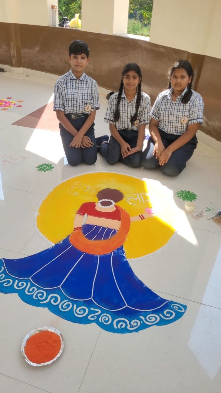 Rangoli and Diya making competition was held in Victor Convent School ...