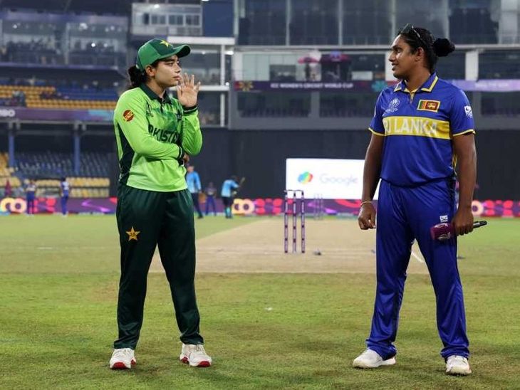 SL-PAK Women’s World Cup match ends in a draw | विमेंस वर्ल्ड कप में SL-PAK मैच बेनतीजा: कोलंबो में बारिश की वजह से पांचवां मुकाबला नहीं हो पाया; पाकिस्तानी टीम 4.2 ओवर ही खेल सकी