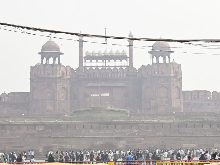 Delhi People Sore throat burning eyes Delhi air pollution AQI increases | पंजाब के कपूरथला में AQI लेवल 1000 पार: चक्रवात मोन्था के लिए ओडिशा-आंध्रप्रदेश और तमिलनाडु में हाई अलर्ट; उत्तराखंड की देवताल झील जमी