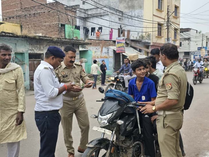 Banda police launched a traffic drive, challaning 630 vehicles