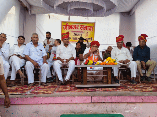 Inauguration of the meeting hall of Jingar Samaj in Phalodi | फलोदी में जीनगर समाज के सभा भवन का उद्घाटन: पूर्व सांसद मानवेंद्र सिंह जसोल पहुंचे, बोले-बच्चों को शिक्षित करने के लिए आगे आएं – Phalodi News