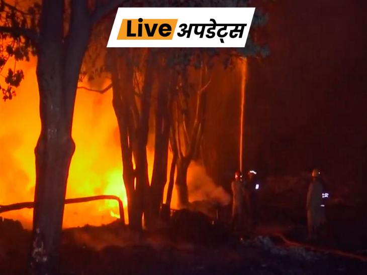 भास्कर अपडेट्स:दिल्ली के टिकरी कलां इंडस्ट्रियल एरिया में आग लगी, दमकल की 10 गाड़ियां मौके पर पहुंची- INA NEWS
