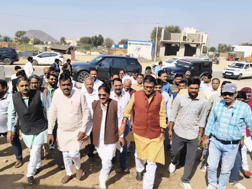 Former Leader of Opposition Rajendra Rathod welcomed in Degana | डेगाना ...
