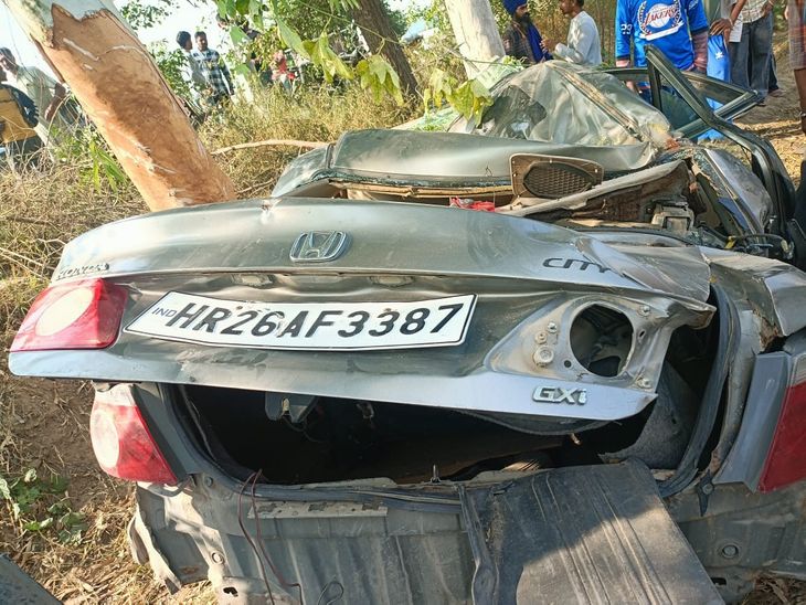 Faridkot accident car collides tree Three died going wedding ceremony