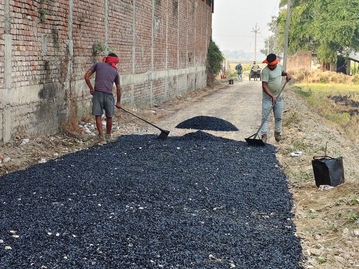 Construction of Kisan Path started on Hetimpur Muftidham Road