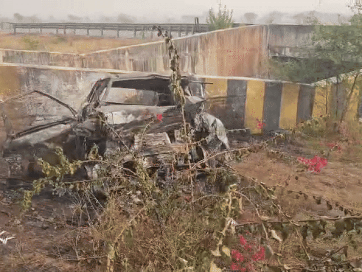 Nuh Driver Burnt Alive as Car Catches Fire After Hitting Divider on ...