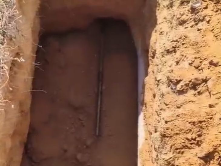 A gas pipeline was being laid, and while digging a pit, the power line ...