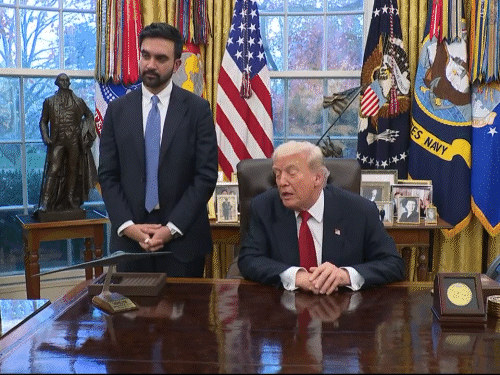 ट्रम्प ने मीडिया के सामने ममदानी का बचाव किया:कहा- हमारे विचार मिलते-जुलते; ममदानी बोले- हम 85 लाख लोगों का जीवन सस्ता बनाना चाहते हैं