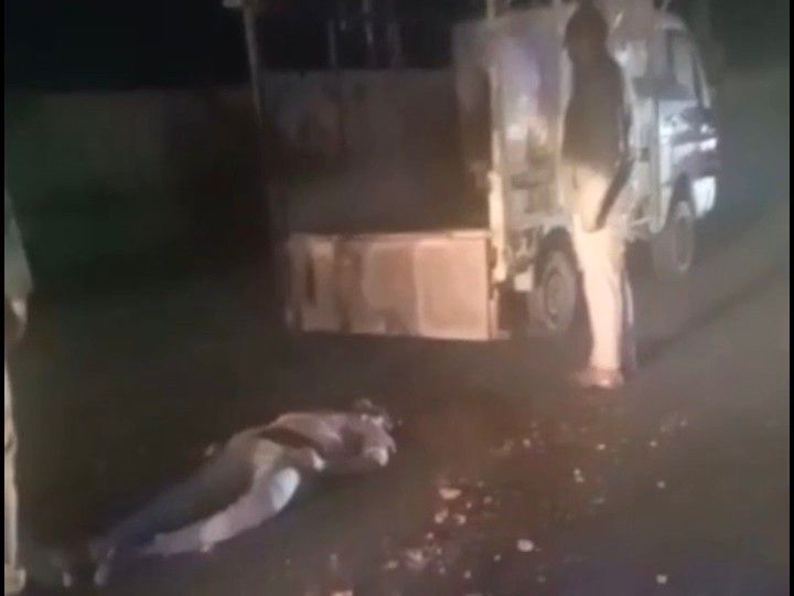 A young man died after being crushed by a truck on Rampur Overbridge.