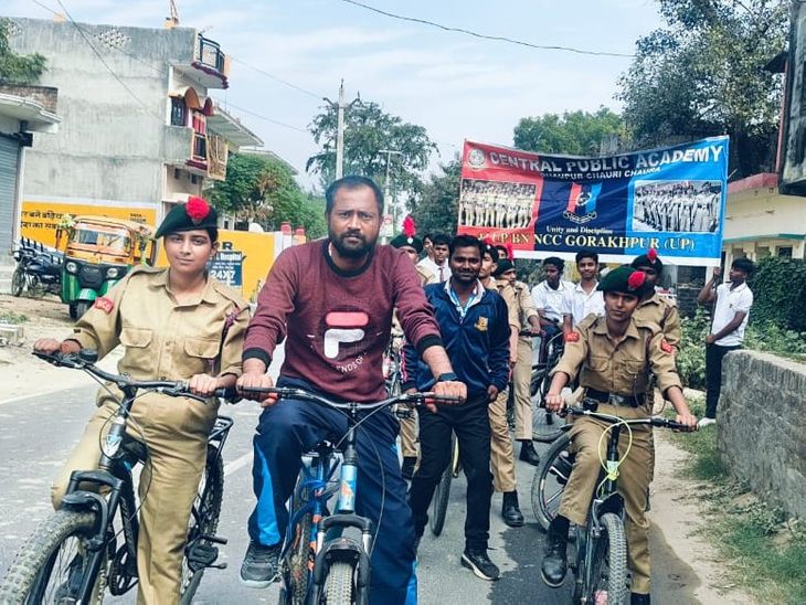 NCC 44 Battalion organised rally and cycle race