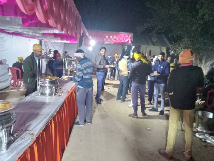 Religious rituals conclude with a feast in Jarauli