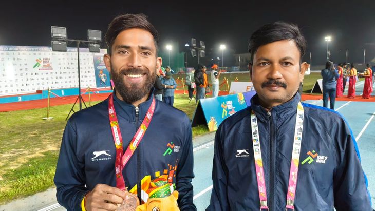 Vikas Rai of Rohtas won bronze medal in Khelo India University Games ...