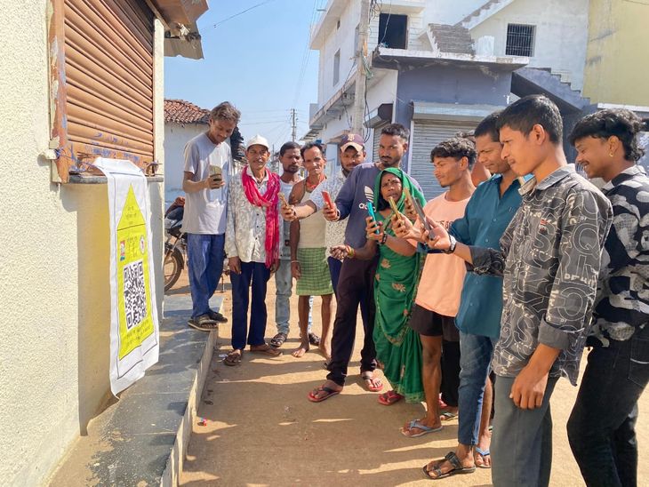 Villagers are monitoring development work through QR code.